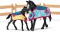 Preview: Schleich HORSE CLUB Pferdebox mit Stute und Fohlen Set 34 Teile 42611
