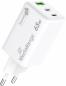 Preview: Mediarange Ladegerät Power Adapter 65 Watt GaN 1x USB-A + 2x USB-C für 2 Geräte weiß