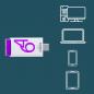 Preview: Philips USB Stick 64GB Speicherstick Click Series weiß pink Typ C USB 3.2 Gen 1