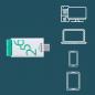 Preview: Philips USB Stick 256GB Speicherstick Click Series weiß grün Typ C USB 3.2 Gen 1