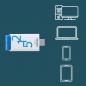 Preview: Philips USB Stick 512GB Speicherstick Click Series weiß blau Typ C USB 3.2 Gen 1