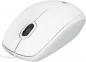Preview: Logitech Maus B100 optisch mit Kabel 3 Tasten 800 dpi weiß 910-003360