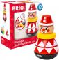 Preview: Brio Kleinkindwelt Holz Motorikspielzeug Magnetischer Stapelclown 5 Teile 30490