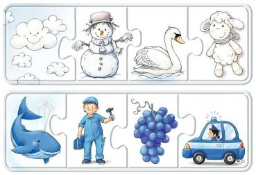 6 x 4 Teile Ravensburger Kinder Puzzle my first color puzzles Alle meine Farben 03007