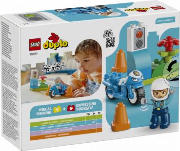 Preview: LEGO® DUPLO® Blaues Polizeimotorrad 11 Teile 10471