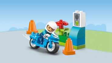 Preview: LEGO® DUPLO® Blaues Polizeimotorrad 11 Teile 10471