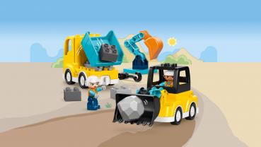 Preview: LEGO® DUPLO® Baufahrzeuge - 3-in-1-Set 22 Teile 10475