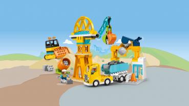 Preview: LEGO® DUPLO® Baustelle mit Baufahrzeugen - 3-in-1-Set 84 Teile 10476