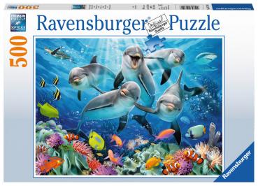 500 Teile Ravensburger Puzzle Delfine im Korallenriff 14710