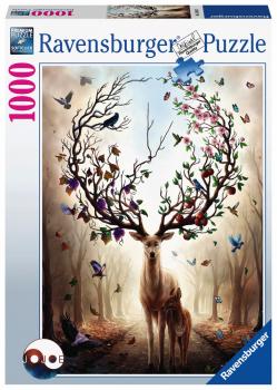 1000 Teile Ravensburger Puzzle Magischer Hirsch 15018