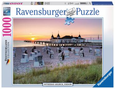 1000 Teile Ravensburger Puzzle Ostseebad Ahlbeck, Usedom 19112