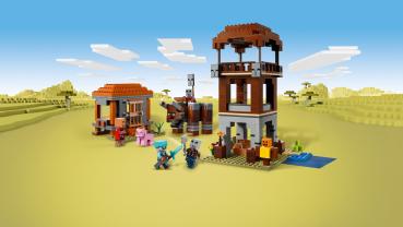 LEGO® Minecraft™ Ein Verwüster am Plünderer-Außenposten 665 Teile 21278