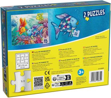 12, 15 Teile Kinder Puzzle 2 Puzzles - Der Regenbogenfisch 2014588001
