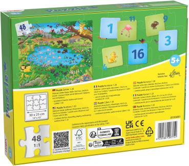 48 Teile Haba Kinder Puzzle Puzzle + learn Zahlen 1-20 2013836001