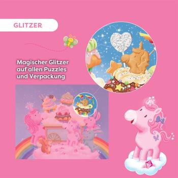 Preview: 12, 15, 18 Teile Haba Kinder Puzzle 3 Puzzles - Einhorn Glitzerglück 2013835001