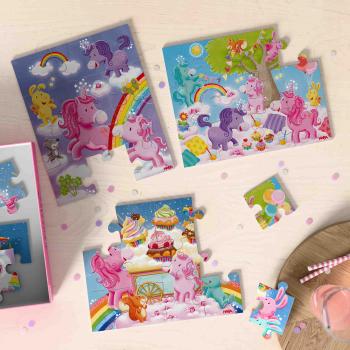 12, 15, 18 Teile Haba Kinder Puzzle 3 Puzzles - Einhorn Glitzerglück 2013835001
