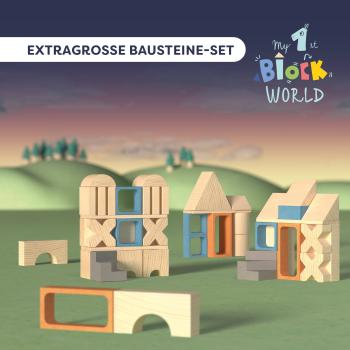 Preview: Haba Bau- und Entdeckersteine My 1st Block World extra große Bausteine, 42 Steine 2014452001