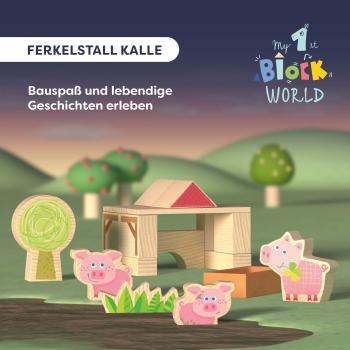 Preview: Haba Bau- und Entdeckersteine My 1st Block World Ferkelstall Kalle2014559001
