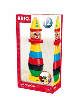 Brio Kleinkindwelt Holz Steckspielzeug Clown 9 Teile 30120