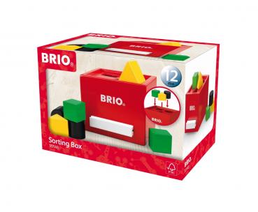 Brio Kleinkindwelt Holz Sortierbox Rote Sortierbox 7 Teile 30148