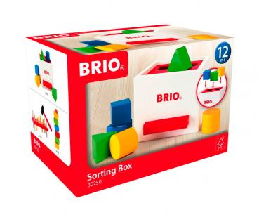 Brio Kleinkindwelt Holz Sortierbox weiße Sortierbox 7 Teile 30250