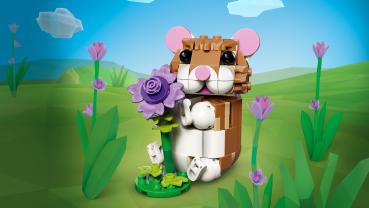 Preview: LEGO® Creator Niedlicher Hamster mit Blume 166 Teile 31376