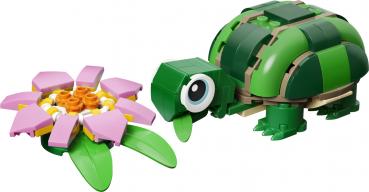 Preview: LEGO® Creator Schildkröte mit Seerose 124 Teile 31377