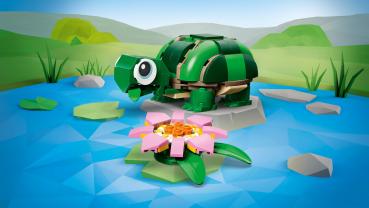 Preview: LEGO® Creator Schildkröte mit Seerose 124 Teile 31377
