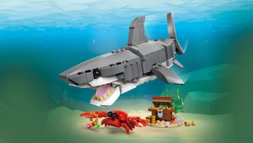 Preview: LEGO® Creator Wilder Hai mit Schatztruhe 379 Teile 31381
