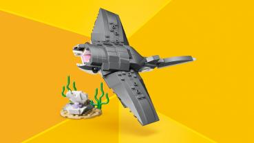 LEGO® Creator Wilder Hai mit Schatztruhe 379 Teile 31381