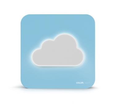 Bigben Bluetooth portabler Lautsprecher COLORLIGHT Cloudy Wolke LED blau AU385120