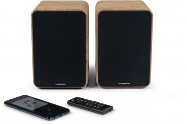 Thomson Bluetooth 2 Regallautsprecher Cosy WS602DUO Holz braun TH387872