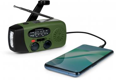 Thomson Notfallradio RT260 Solar Taschenlampe Powerbank grün TH387957