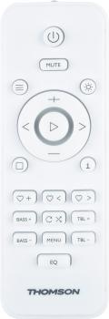 Thomson Bluetooth Kompaktanlage Induktion MIC301IBT USB Radio AUX-IN weiß Holz braun TH388664