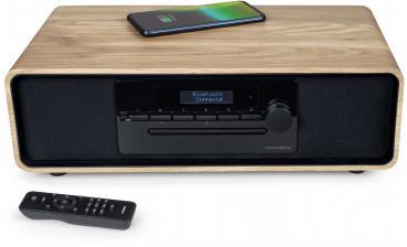 Thomson Bluetooth Kompaktanlage Induktion MIC300IDABBT USB DAB+ Radio AUX-IN schwarz braun TH388671