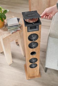 Thomson Bluetooth Soundtower DS122CD Soundsystem USB Radio schwarz Holz braun TH388893