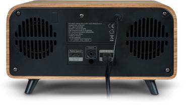 Thomson Bluetooth Radiowecker RT850BT Retro-Eleganz schwarz Holz TH388916