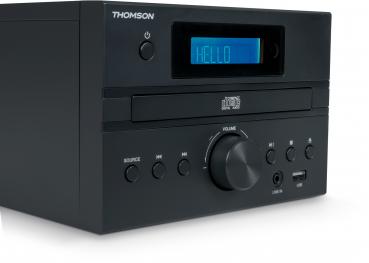 Thomson Bluetooth Kompaktanlage Micro MIC123BT CD Player USB Radio AUX-IN schwarz braun TH389036