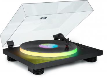 Bigben Bluetooth Plattenspieler Party Turntable eingebaute Lautsprecher Disco Licht AU389364