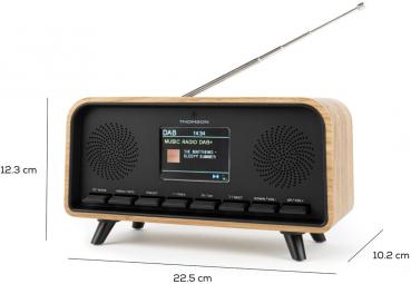 Thomson Bluetooth Radiowecker & Lautsprecher RT850DABBT Retro-Eleganz DAB TH389708