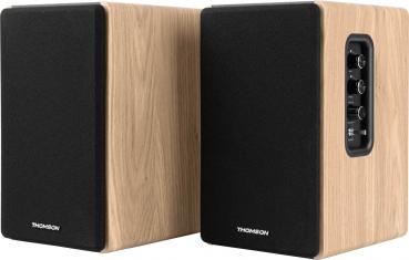 Thomson Bluetooth 2 Regallautsprecher Home WS902DUO Holz braun TH390018