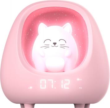 Bigben Kids Wecker mit Nachtlicht Cat Katze Nest MYKO Hi Buddies! Timer, 3 Schlaflieder AU390025