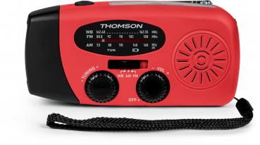 Preview: Thomson Notfallradio RT260R Solar Taschenlampe Powerbank rot TH390261