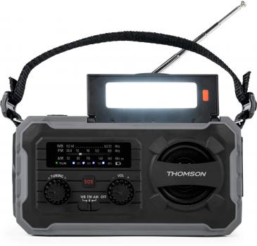 Preview: Thomson Notfallradio RT280 Solar Taschenlampe Powerbank grau TH390285