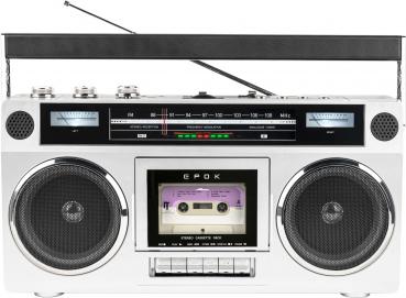 Preview: Bigben tragbarer Kassettenspieler mit Bluetooth Ghetto Blaster BTBLASTER EPOK AU390421