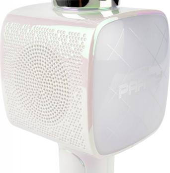 Bigben Bluetooth Karaoke Mikrofon Party Mic Mikrofon Lichteffekten LED weiß AU390476