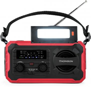 Preview: Thomson Notfallradio RT280R Solar Taschenlampe Powerbank rot TH390667