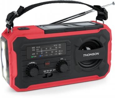 Preview: Thomson Notfallradio RT280R Solar Taschenlampe Powerbank rot TH390667
