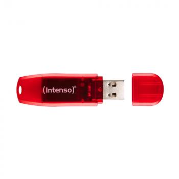 Intenso USB Stick 128GB Speicherstick Rainbow Line rot