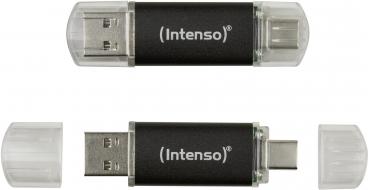 Preview: Intenso USB Stick 128GB Speicherstick Twist Line USB 3.2 Gen. 1x1 USB-A / USB-C 2er Pack